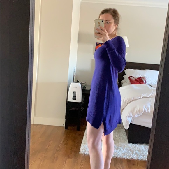 2/50$ Eileen Fisher merino blue Wool dress. - Picture 3 of 8